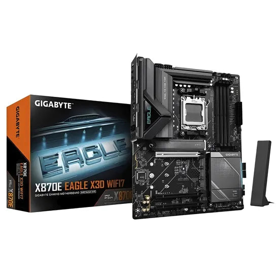 PLACA MADRE GIGABYTE AM5 X870E EAGLE X3D WIFI7 HDMI/USB3.2/4M.2/DDR5/ATX Product