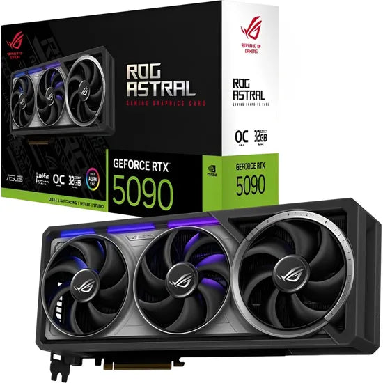 PLACA DE VIDEO ASUS RTX5090 ROG ASTRAL GAMING OC EDITION 32GB/GDDR7/2610MHZ/3FAN 90YV0LW0-MVAA00