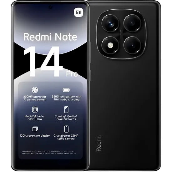 CEL XIAOMI REDMI NOTE 14 PRO LTE DUAL 256GB/8GB MIDNIGHT BLACK. Product