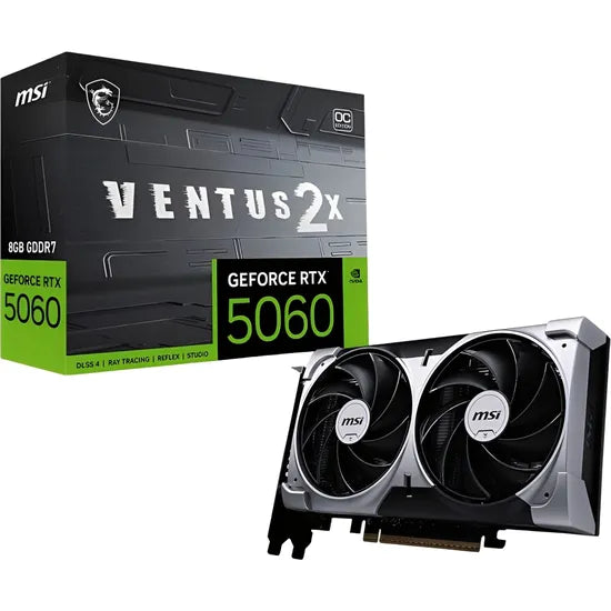 VGA MSI RTX5060 VENTUS 2X OC 8GB/GDDR7/128BIT/2527MHZ/2FAN  Product