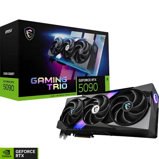 PLACA DE VIDEO MSI RTX5090 GAMING TRIO OC RGB 912-V530-024 32GB/GDDR7/2482MHZ/3FAN