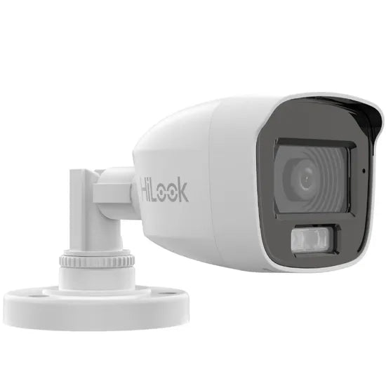 CAMARA DE SEGURIDAD HILOOK MINI BULLET THC-B127-LPS AUDIO DUAL LIGHT 1080P/2MP/MIC/IP66/20M IR/2.8MM/EXT