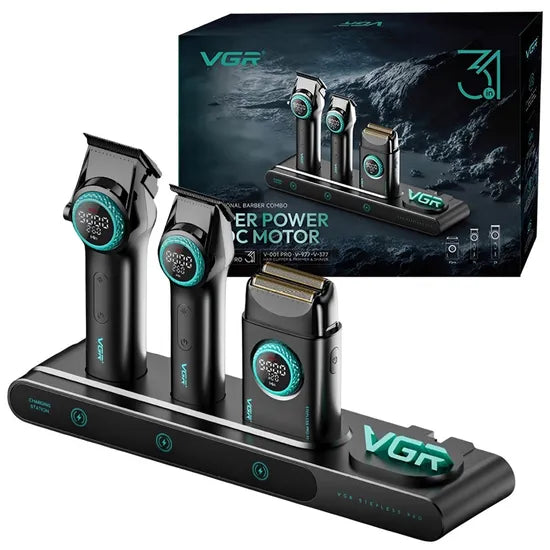 KIT VGR STEPLESS 3EN1 CORTA PELO+TRIMMER+SHAVER BLACK 220V Product
