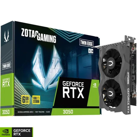 PLACA DE VIDEO ZOTAC RTX3050 TWIN EDGE OC 6GB/GDDR6/96BIT/1477MHZ/2FAN ZT-A30510H-10A Product