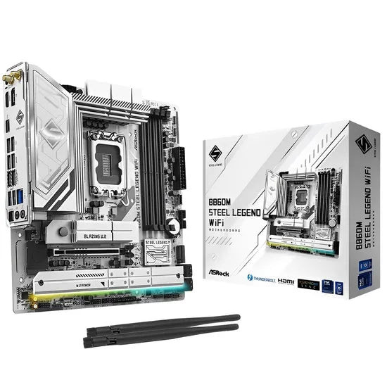 PLACA MADRE ASROCK 1851 B860M STEEL LEGEND WIFI HDMI/DP/USB3.2/M.2/DDR5/MATX Product
