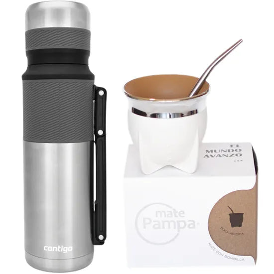 KIT TERMO CONTIGO 1.1L (GUAMPA + BOMBILLA) STAINLESS STEEL Product