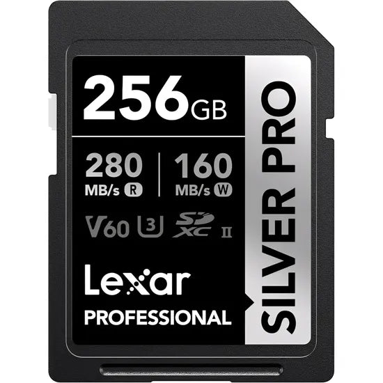 MEMORIA RAM SD 256GB LEXAR PROFESSIONAL SILVER PRO 280-160MB/S C10 (LSDSIPR256G-BNNNG)