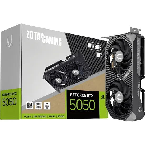 PLACA DE VIDEO ZOTAC RTX5050 GAMING TWIN EDGE OC 8GB/GDDR6/128BIT/2602MHZ/2FAN ZT-B50500H-10M