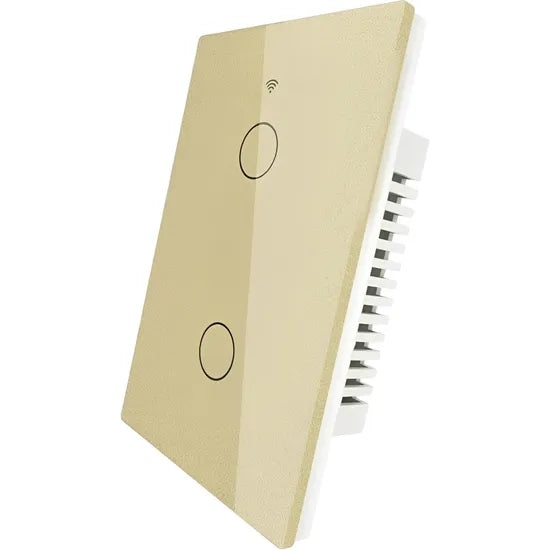 INTERRUPTOR SMART MOES WRS-US2-RFG-N 2BOTONES/WIFI+RF/APP/NEUTRO/GOLD Product