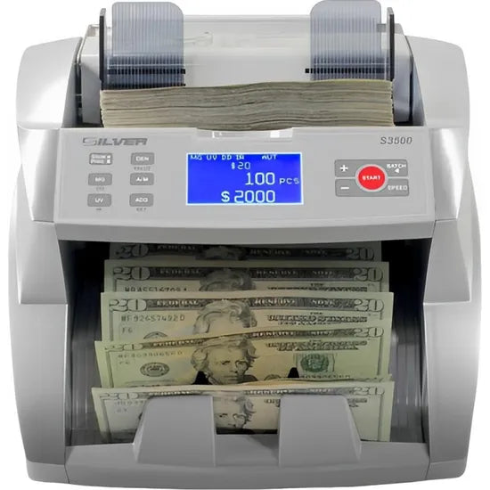 CONTADOR DE BILLETES ACCUBANKER S3500 C/DETECTOR DE BILLETES FALSOS BIVOLT