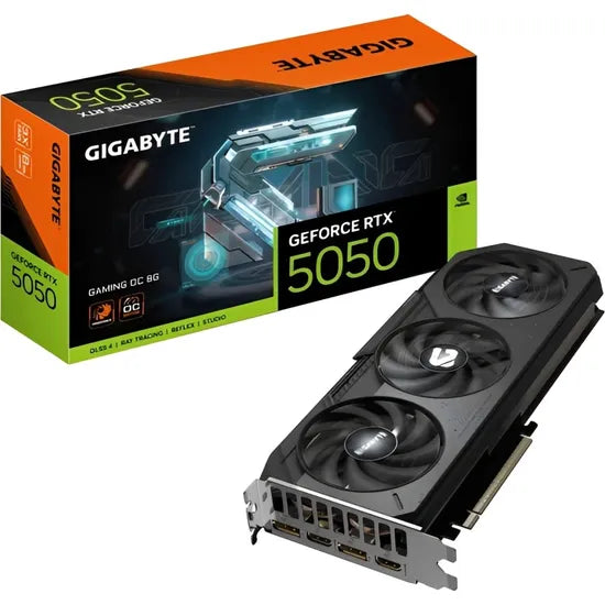 PLACA DE VIDEO GIGABYTE RTX5050 GAMING OC 8GB/GDDR6/2572MHZ/3FAN 3GTA.BR-PY