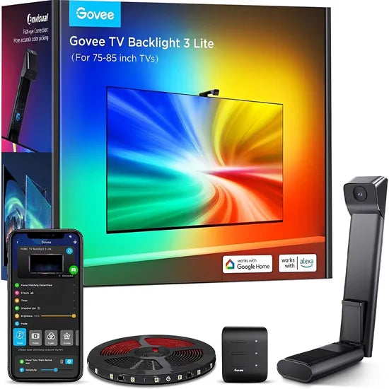 LED RGB P/TV GOVEE TV BACKLIGHT 3 LITE H6099 75""-85""/FISHEYE CAM/5M/30LEDS-M/WIFI/BT