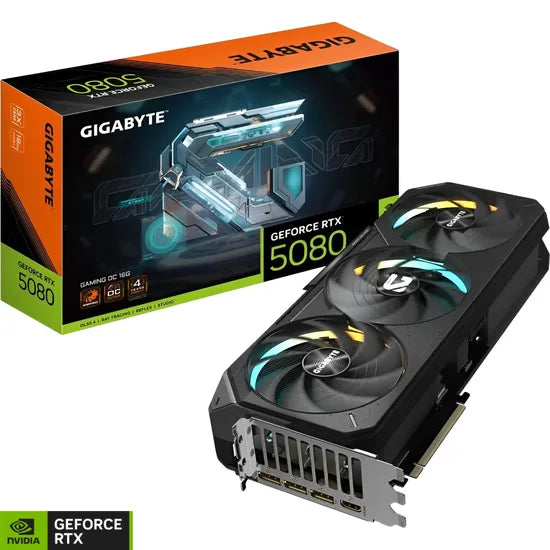 PLACA DE VIDEO GIGABYTE RTX5080 GAMING OC 16GB/GDDR7/2730MHZ/3FAN GV-N5080GAMING OC-16GD 3GTA.BR-PY
