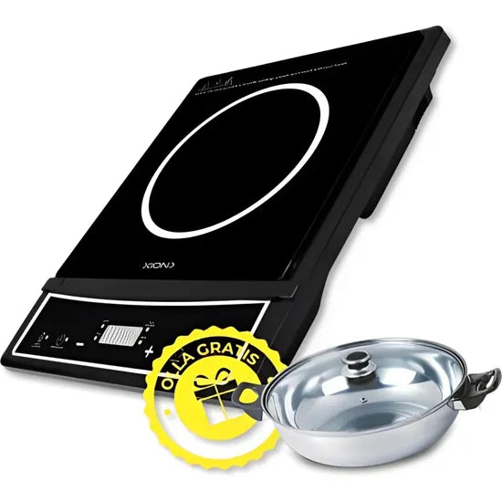 COCINA ANAFE ELECTRICO INDUCCION+OLLA XION XI-EHI10 1 HORNALLA TEMPLADO/2000W 220V