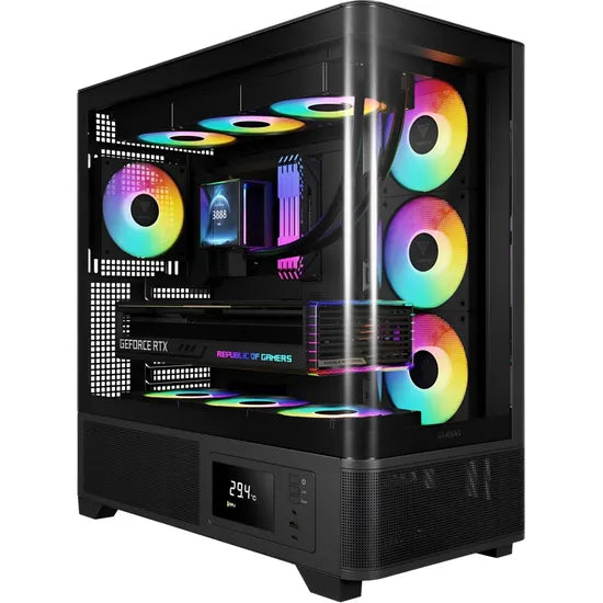 GABINETE GAMDIAS ATLAS P2 CG PANTALLA DIGITAL/MID TOWER/BLACK/4 FAN PWM ARGB 1GTA.BR