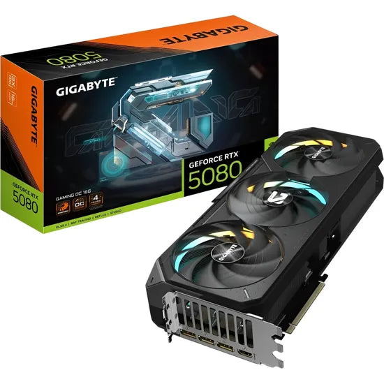 VGA GIGABYTE RTX5080 GAMING OC 16GB/GDDR7/2730MHZ/3FAN GV-N5080GAMING OC-16GD 3GTA.BR-PY Product