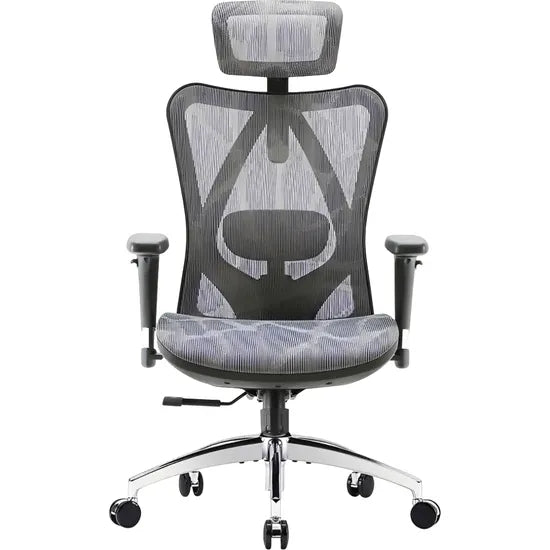 SILLA P/GAMER-OFICINA SIHOO M57-M113 APOYABRAZOS-3D/SOP-LUMBAR/CABEZAL-AJUSTABLE/GRAY