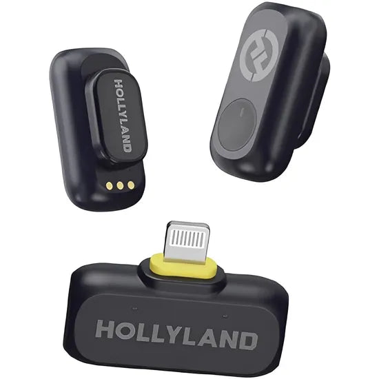 MICROFONO HOLLYLAND A1 MINI DUO - LIGHTNING (2TX + 1RX LIGHTNING) (SIN ESTUCHE) - ANATEL Product