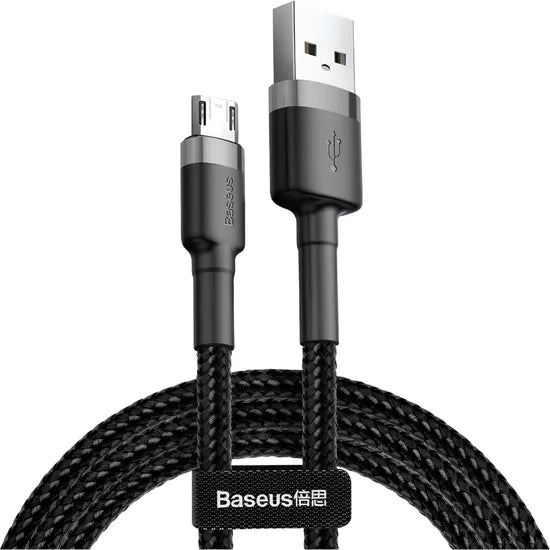 CABLE USB-A / MICRO USB BASEUS CAMKLF-BG1 CAFULE 2.4A 1M BLACK 1 AÑO GTA Product