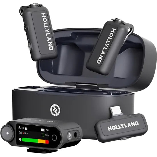MICROFONO HOLLYLAND LARK MAX 2 COMBO - 2TX+1RX USB-C+1RX CAMARA+CABLE LIGTHING)