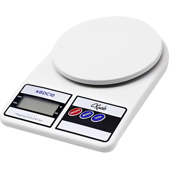 BALANZA DE COCINA DIGITAL KRAB KBDC10 10KG/LED/PILAS-BL