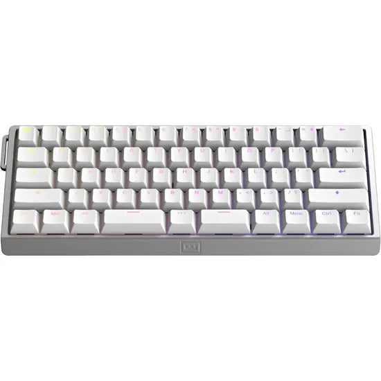 TECLADO MECANICO WOOTING 60HE V2 ALUMINIUM RGB/60%/RAPID TRIGGER/BRIGHT SILVER