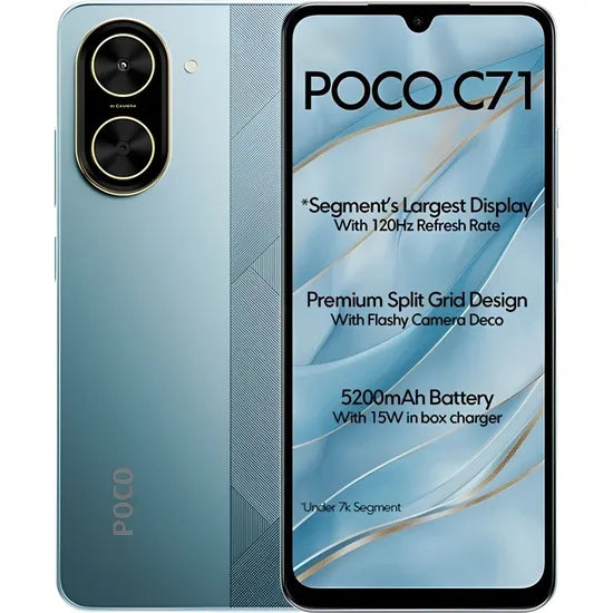 CELULAR XIAOMI POCO C71 DUAL 128GB/4GB RAM BLUE