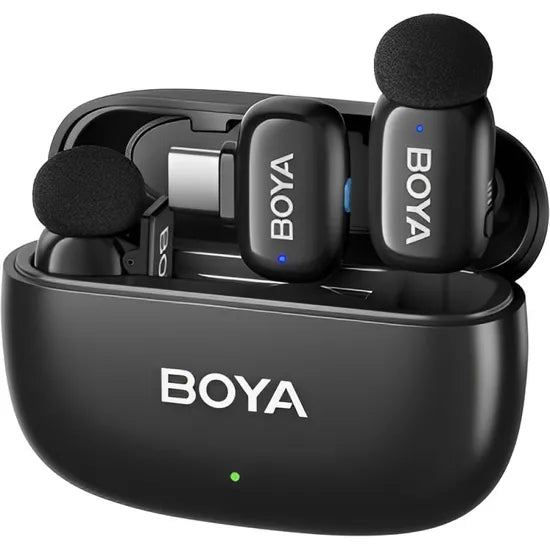 MICROFONO BOYA MINI-12 WIRELESS (2TX+1RX) LIGHTNING + TIPO C BLACK Product