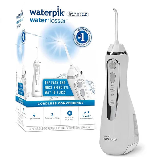 WATERPIK LIMPIADOR DENTAL PROFESIONAL CORDLESS ADVANCED WP-580EU BIV/4PACK/3NIV/207ML/RECARG