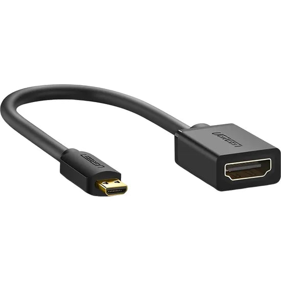 CABLE MICRO HDMI A HDMI UGREEN 22CM 2.0/4K 60HZ/3D/BLACK (20134) 1 AÑO GTA Product