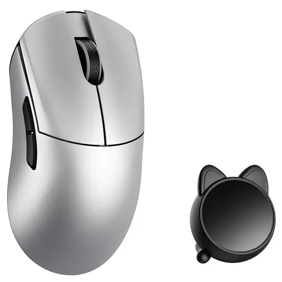 MOUSE WIRELESS WLMOUSE HUAN 8K 48G/PAW3950HS/OMRON OPTICALS/8K SCREEN DONGLE/SILVER