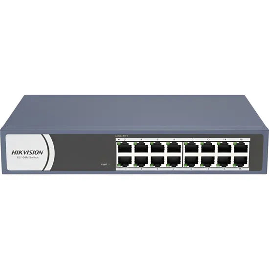 HIKVISION HUB SWITCH 16P DS-3E0116R-O (REG) 16P FAST ETHERNET 10/100MBPS