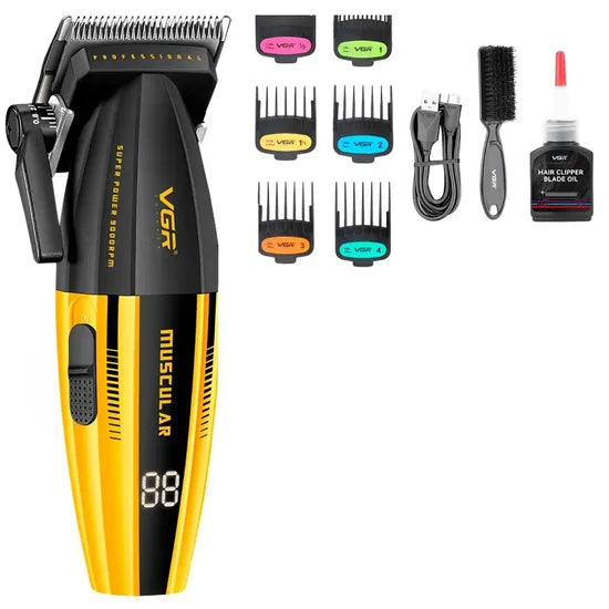 CORTA PELO VGR V-285 LED/RECARGABLE BLACK/YELLOW Product