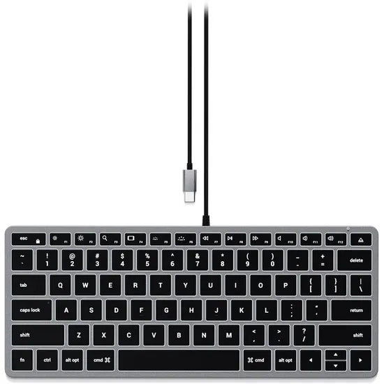 TECLADO USB-C SATECHI ST-UCSW1M SLIM W1 WIRED BACKLIT KEYBOARD COMPACTO ILUMINADO