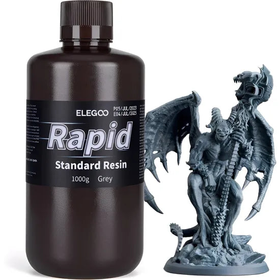 RESINA P/IMPRESORA 3D ELEGOO RAPID STANDARD GREY 1KG