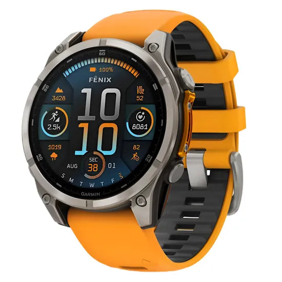 RELOJ GARMIN FENIX 8 SAPPHIRE AMOLED 47MM ORANGE TITANIUM 010-02904-10