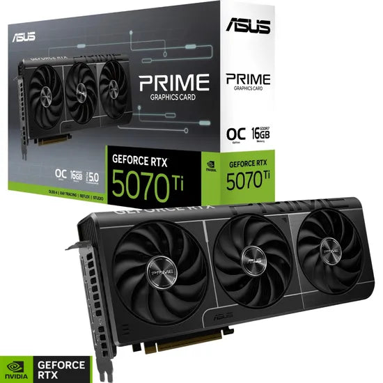 PLACA DE VIDEO ASUS RTX5070 TI PRIME OC EDITION 16GB/GDDR7/2527MHZ/3FAN RTX5070TI-016G Product