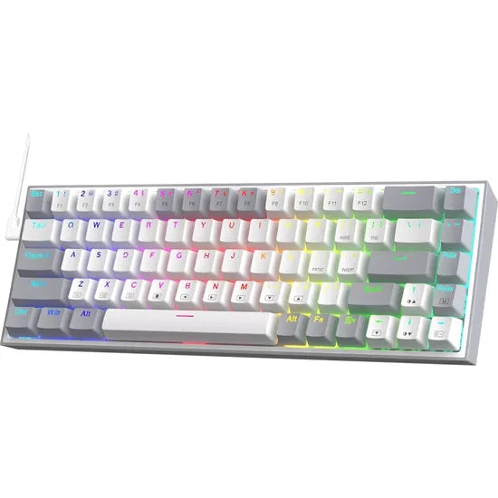 TECLADO REDRAGON CASTOR K631WG RGB (65% HOTSWAP) WIRELESS/BT/BLACK SWITCH RED INGLES Product