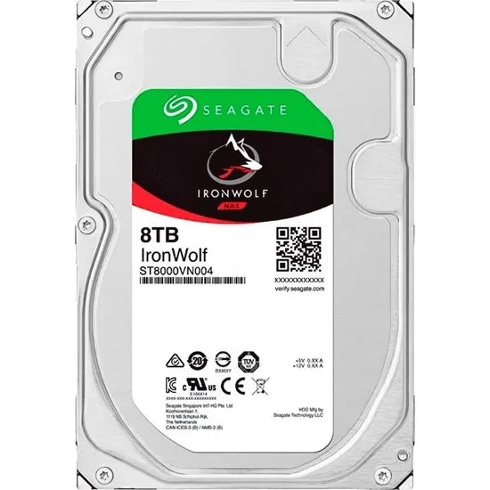 DISCO DURO 8TB INT 3.5"" SATA3 SEAGATE IRONWOLF NAS 7200RPM 256MB ST8000VN004