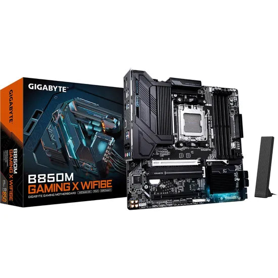 PLACA MADRE GIGABYTE AM5 B850M GAMING X WIFI6E HDMI/2DP/USB 3.2/2M.2/DDR5/MATX