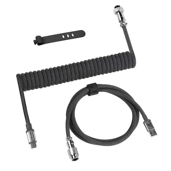 CABLE EN ESPIRAL ATTACK SHARK C01PRO USB-C / USB-A BLACK Product