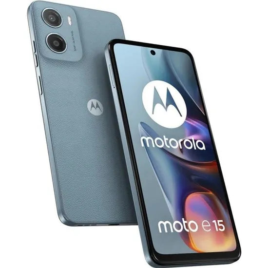 CELULAR MOTOROLA E15 XT2523-8 DUAL 64GB/2GB RAM AZUL CANTERA *CON CARGADOR*