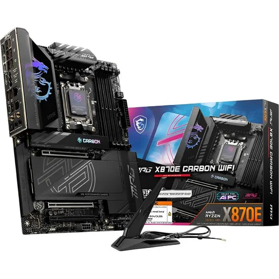 PLACA MADRE MSI AM5 MPG X870E CARBON WIFI HDMI/DP/USB3.2/4M.2/DDR5/ATX Product