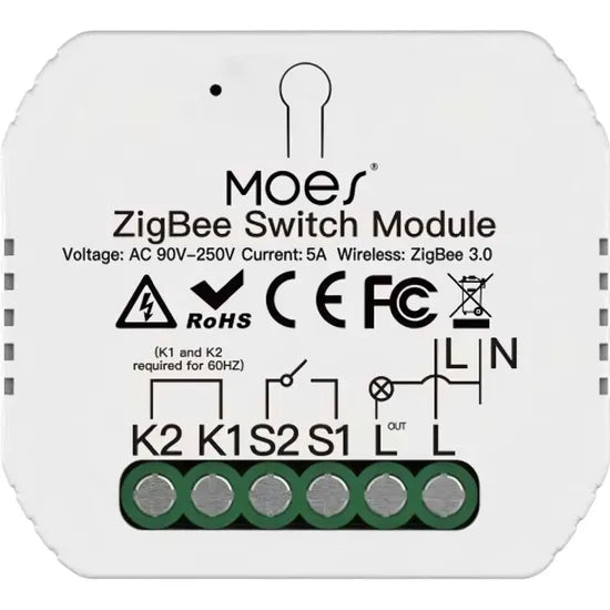 INTERRUPTOR SMART MOES ZIGBEE SIN NEUTRO MS-104ZL 1GANG/ALEXA/GOOGLE
