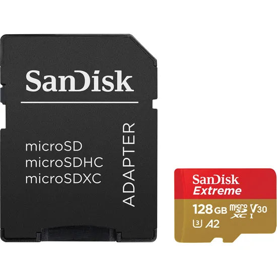 MICRO SD 128GB SANDISK EXTREME 190-90MB/S U3 4K (SDSQXAA-128G-GN6AA)