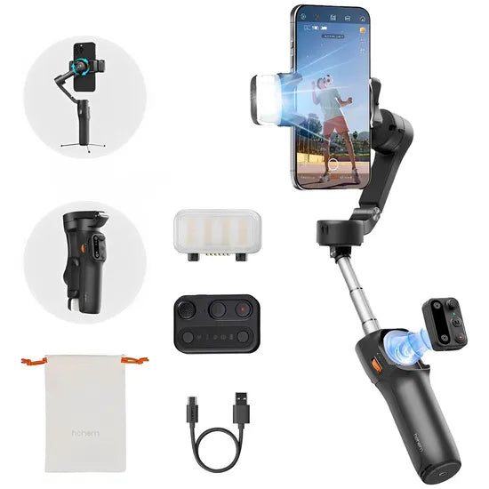 ESTABILIZADOR HOHEM ISTEADY X3 BLACK - SELFIE STICK - CON CONTROL - MAX 300 GR Product