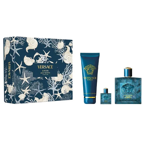 KIT PERF VERSACE EROS PARFUM 100ML+ SGEL 150ML+ 5 ML PARFUM -MASCULINO