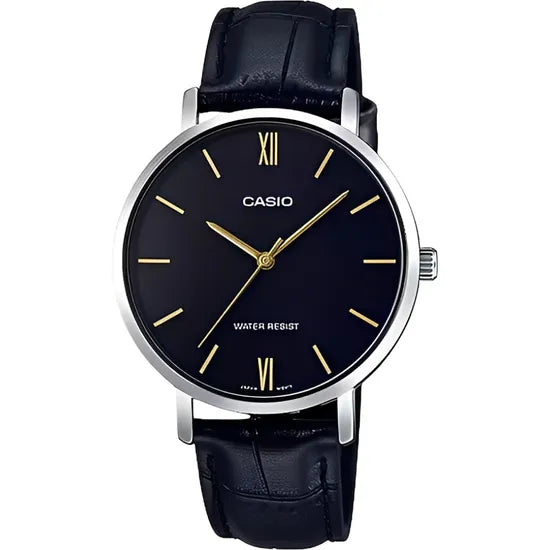 RELOJ CASIO LTP-VT01L-1BUDF SILVER/BLACK/BLACK LEATHER Product