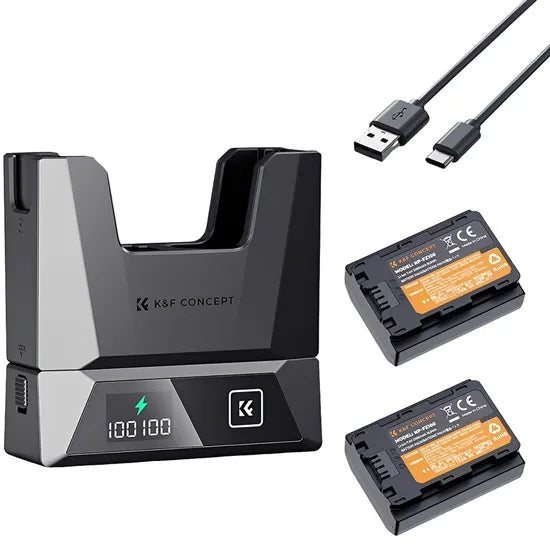 KIT DE BATERIA Y CARGADOR K&F PARA SONY NP-FZ100 (2 BAT/CARG. DOBLE) KF28.0089 Product