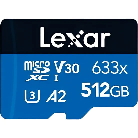 MICRO SD 512GB LEXAR HIGH-PERFORMANCE 100-70MB/S C10 (LSDMI512BB633A)